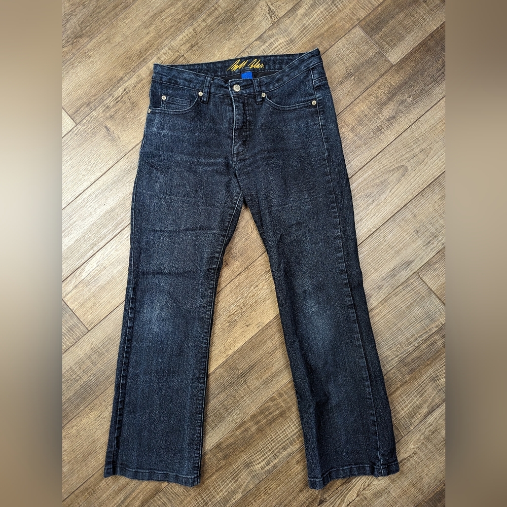 Bill Blass Dark Wash Linear Stretch Bootcut Size 6 Petite